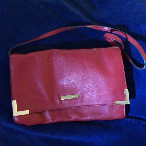 Red leather Michael Kors purse - Picture 1 of 8